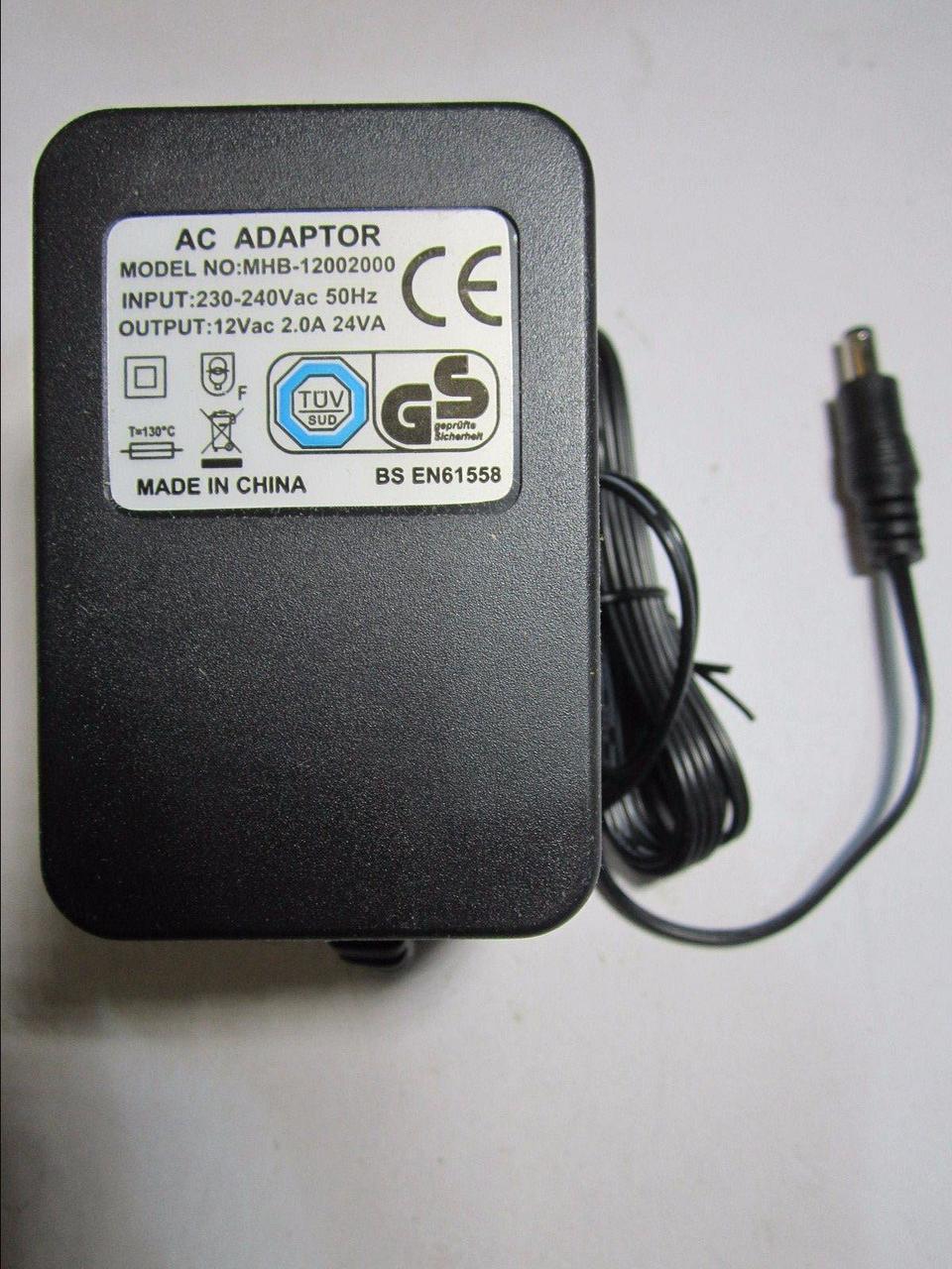 New 12VAC 1000mA Jutai Electronic Co Ltd JT-12V1000 AC ADAPTER